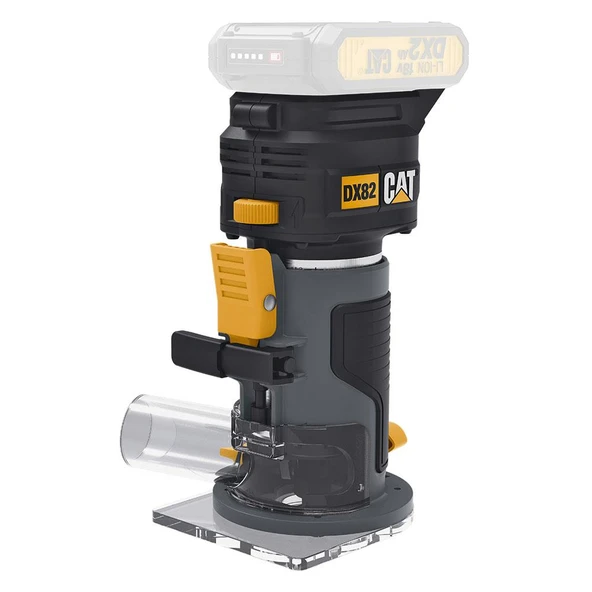 CAT DX82B 18Volt Şarjlı Kömürsüz 6mm Devir Ayarlı Profesyonel Avuç İçi El Frezesi Formika Tıraşlama (Akü Dahil Değildir) ürün görseli 1