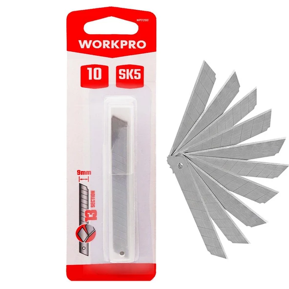 WORKPRO WP212001 9MM 10’Lu Maket Bıçağı Yedeği ürün görseli 1