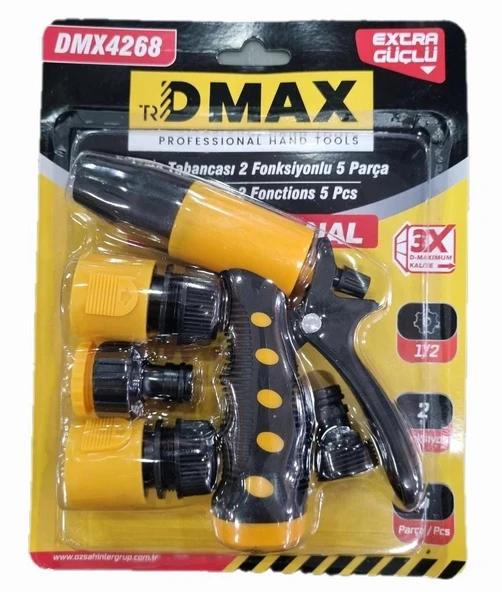 Dmax Sulama tabanca Seti 2 Fonksiyonlu 5 Parça ürün görseli 1