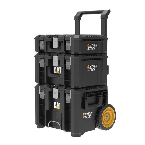 CAT DA41005 HYPER STACK Ağır Hizmet Tipi 3’Lü Tekerlekli Kilitli Takım Çantası Seti ürün görseli 1