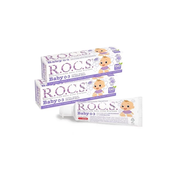 Rocs Baby 0-3 Yaş Ihlamur Özlü Diş Macunu ürün görseli 1