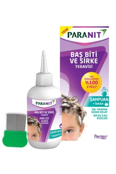 Paranit Baş Biti ve Sirke Tedavisi Şampuan+Tarak 100 ml ürün görseli 1