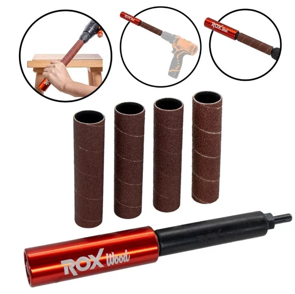 ROX Wood Matkap İçin Silindir Zımpara Aparatı 25mm ürün görseli 1