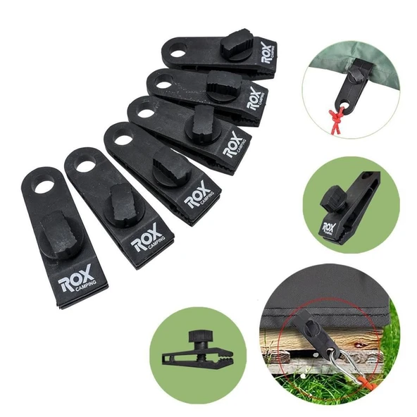 Rox Camping 0113 ABS Tarp Kamp Çadır Tente Branda Klipsi - 6 Adet ürün görseli 1