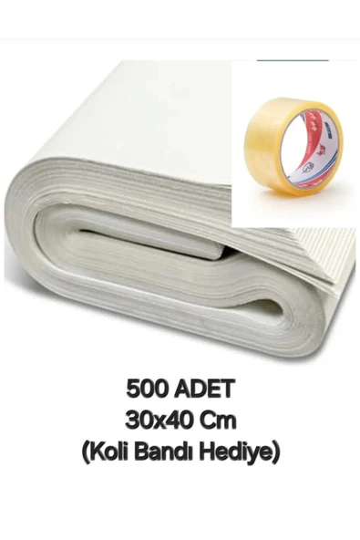 500 ADET 30x40 Tabak - Bardak Eşya Sarma Taşıma Taşınma Paketleme Kağıdı - Koli Bandı Hediye ürün görseli 1
