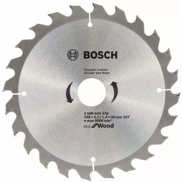 BOSCH Eco For Wood 190 mm 24 Diş Ahşap Daire Testere Bıçağı ürün görseli 1