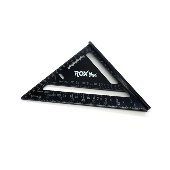 Rox Wood 0023 Alüminyum Üçgen Marangoz Gönye 175 mm ürün görseli 1