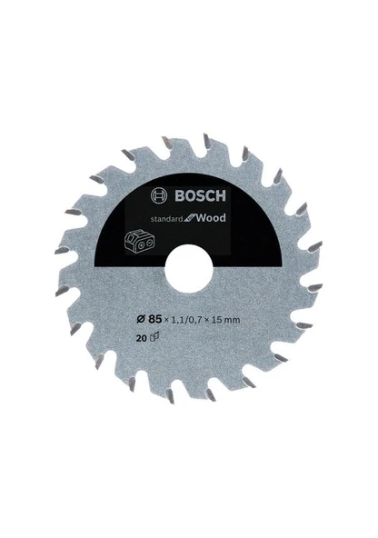 BOSCH 85x15x1.1 mm 20 Diş Ahşap Daire Testere (GKS 12V-26 için) ürün görseli 1