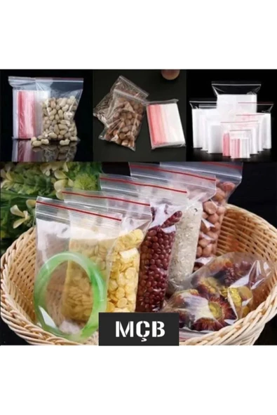1000 ADET Kilitli Poşet Kilitli Torba 9x11cm Ambalaj Kına Ve Çerez Poşeti Şeffaf Naylon Torba ürün görseli 1
