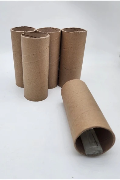 5 Adet Karton Masura Silindir Kutu Postüp Rulo Kargo Tüpü Korumalık Kutu 20 Cm Uzunluk 8Cm Çap ürün görseli 1
