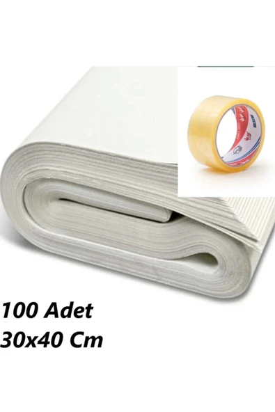 30x40 Tabak - Bardak Eşya Sarma Taşıma Taşınma Paketleme Kağıdı 100 Adet - Koli Bandı Hediye ürün görseli 1