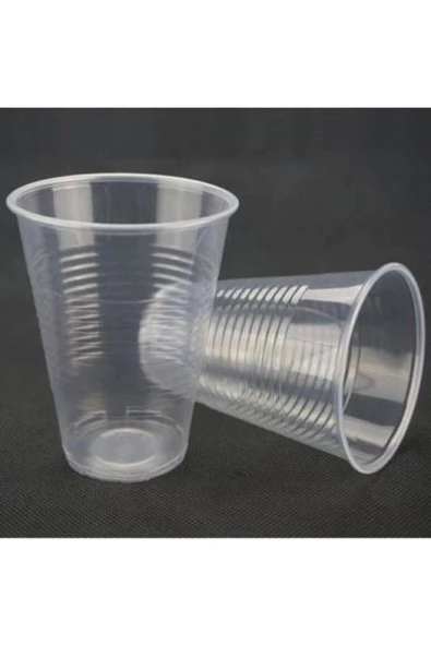Plastik Şeffaf Bardak Otomat Uyumlu 180cc Kullan At Pet Bardak 100 Adet ürün görseli 1