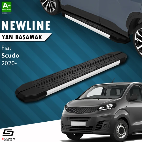 Fiat Scudo 3 Uzun Şase NewLine Aluminyum Yan Basamak 243 Cm 2020 Üzeri A+ Kalite ürün görseli 1