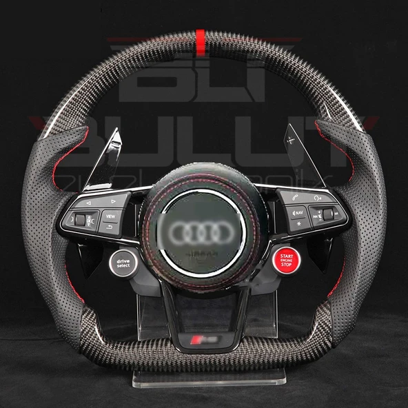 Audi R8 Direksiyon Butonlu Carbon Orjinal Hava Yastık ve Logolu ürün görseli 1
