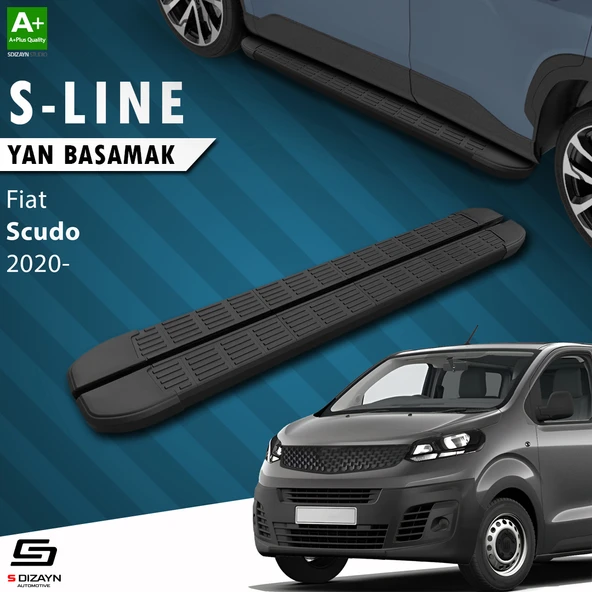 Fiat Scudo 3 Uzun Şase S-Line Siyah Yan Basamak 243 Cm 2020 Üzeri A+ Kalite ürün görseli 1