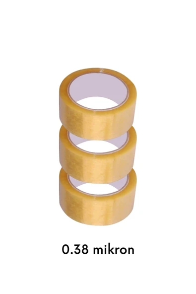 Koli Bandı Yapışkan Kuvvetli Koli Bantı 0.38 Mikron 3 Adet 45 Mm X 100 Metre Bant 3 Adet ürün görseli 1
