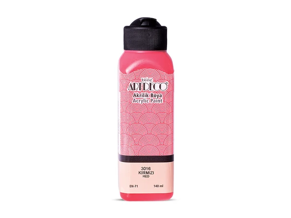 Artdeco Akrilik Boya 140ml Kırmızı 3016 ürün görseli 1