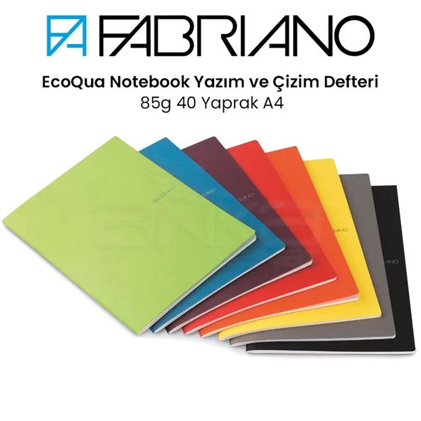Fabriano EcoQua Notebook Yazım ve Çizim Defteri 85g 40 Yaprak A4 ürün görseli 1