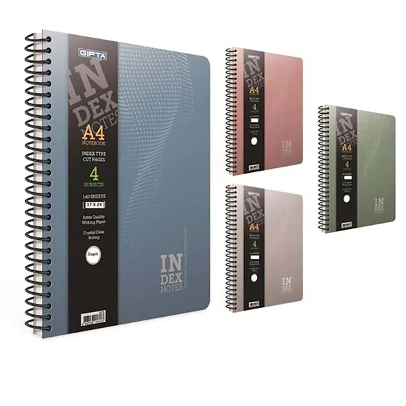 Gıpta Index Notes 17x24cm Spiralli Sert Kapak Defter 140yp Çizgili 4625 ürün görseli 1