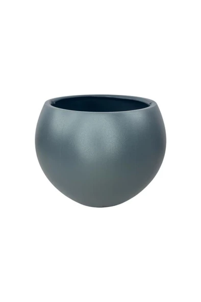 Nettenevime Küre Yuvarlak Top Vazo Dekoratif Saksı ANTRASİT 25*20cm ürün görseli 1