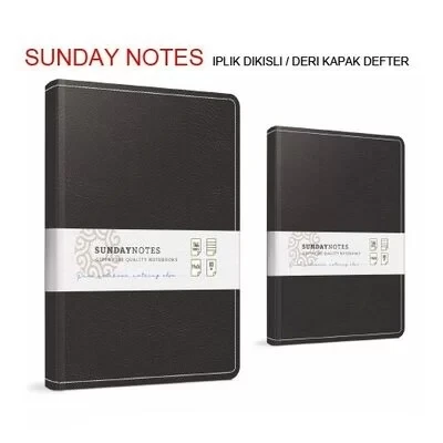 GIPTA SUNDAY NOTES DERİ KAPAK DEFTER 17x24 KARELİ 140 YAPRAK (5043) ürün görseli 1