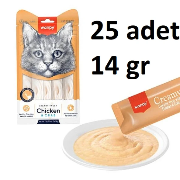 5 Adet Wanpy Tavuk-Yengeç Krema Ödül 5x14gr Skt:10/2026 ürün görseli 1