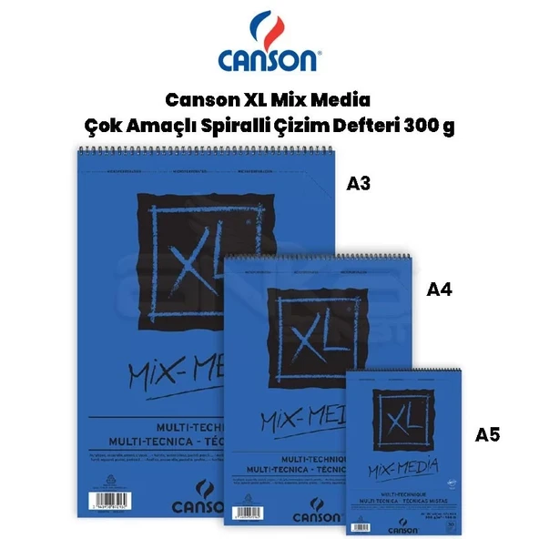 Canson XL Mix Media Çok Amaçlı Spiralli Çizim Defteri 300g ürün görseli 1