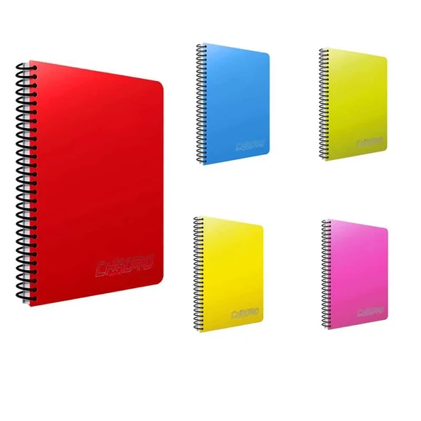Gıpta Chromo Spiralli Plastik Kapak Çizgisiz Defter A4 120 Yaprak ürün görseli 1