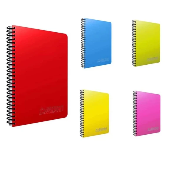 Gıpta Chromo Spiralli Plastik Kapak Kareli Defter A4 160 Yaprak ürün görseli 1