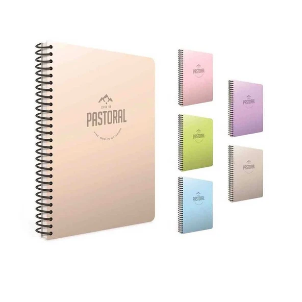 Gıpta Pastoral Spiralli Plastik Kapaklı Defter 17 x 24 Çizgili ürün görseli 1