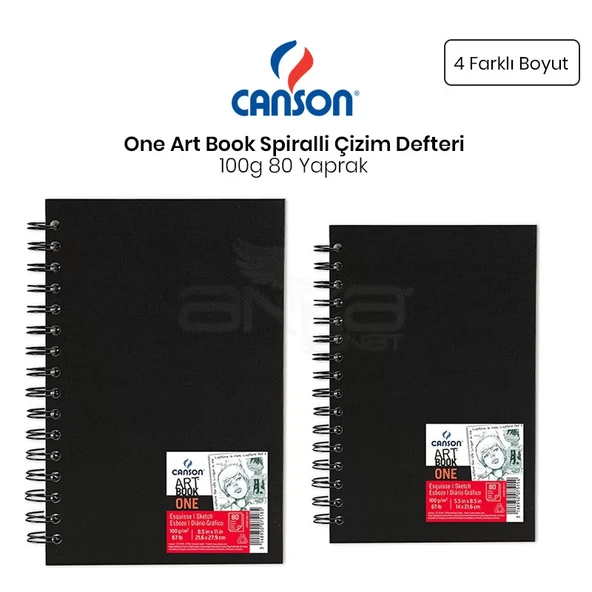 Canson One Art Book Çizim Defteri Spiralli 100g 80 Yaprak ürün görseli 1