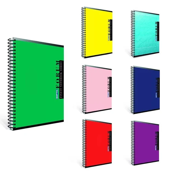 Gıpta Forum Spiralli Karton Kapak Kareli Defter A4 120 Yaprak ürün görseli 1