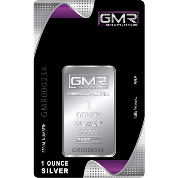 E-Gümüş 1 ONS (31.10 gr) Külçe Gümüş ürün görseli 1