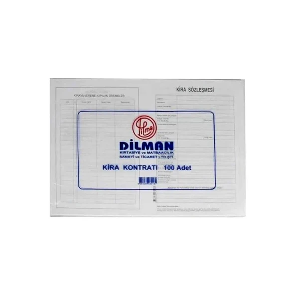 Dilman Kira Kontratı 100'lü Paket ürün görseli 1
