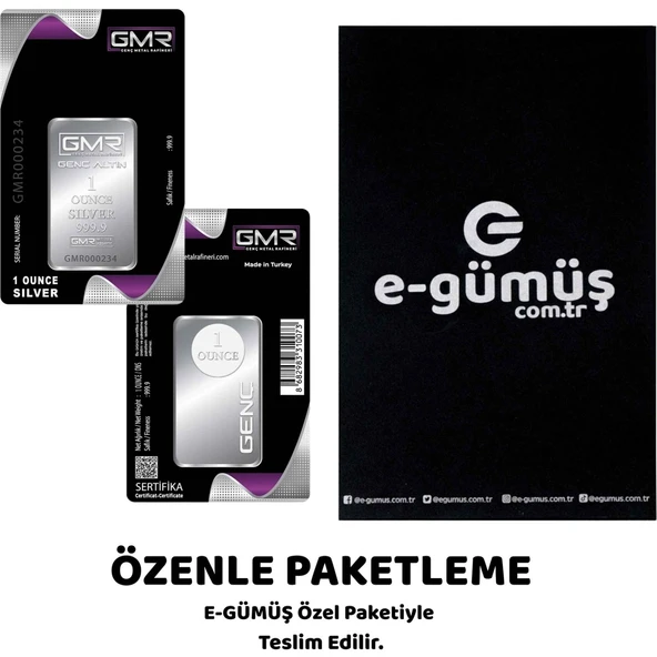 E-Gümüş 1 ONS (31.10 gr) Külçe Gümüş - Resim 4