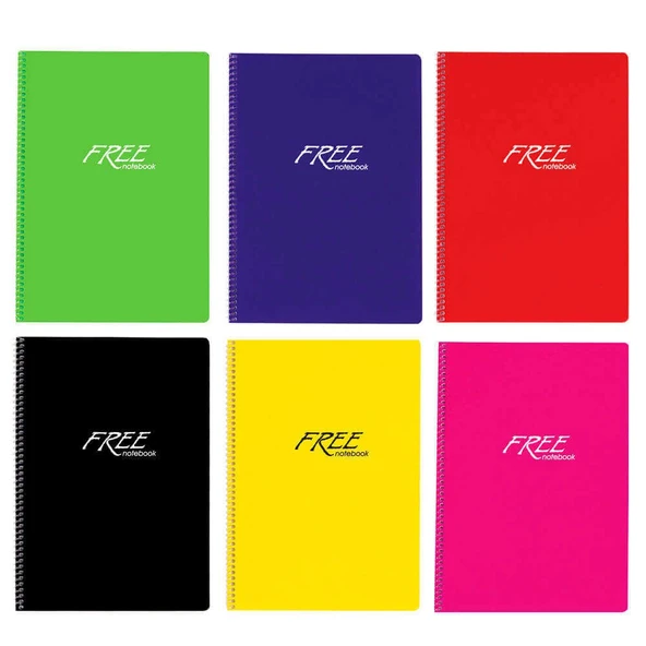 Keskin Color Free Defter Spiralli Pp Kapak A4 200 Yaprak Düz ürün görseli 1