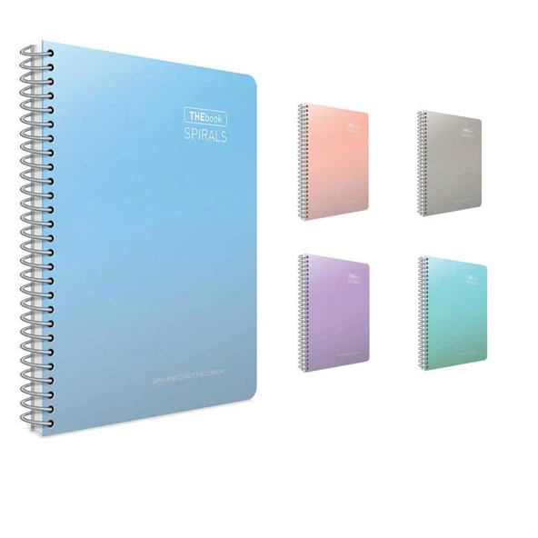 Gıpta Thebook Spirals Spiralli Sert Kapak Defter 17x24 cm 100 Yaprak Çizgili ürün görseli 1
