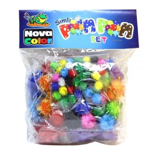 Simli Ponpon Seti 10Mm-20Mm-30Mm ürün görseli 1