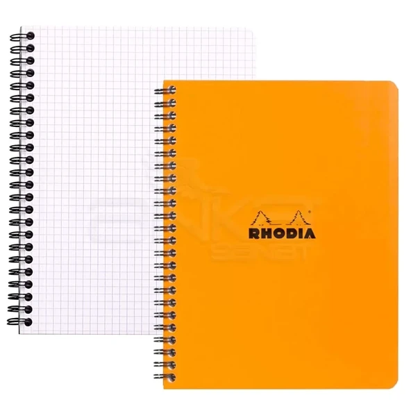 Rhodia Basic Turuncu Kapak Spiralli Defter Kareli 80g 80 Yaprak ürün görseli 1