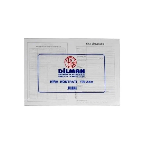Dilman Kira Kontratı 100'lü Paket - Resim 2