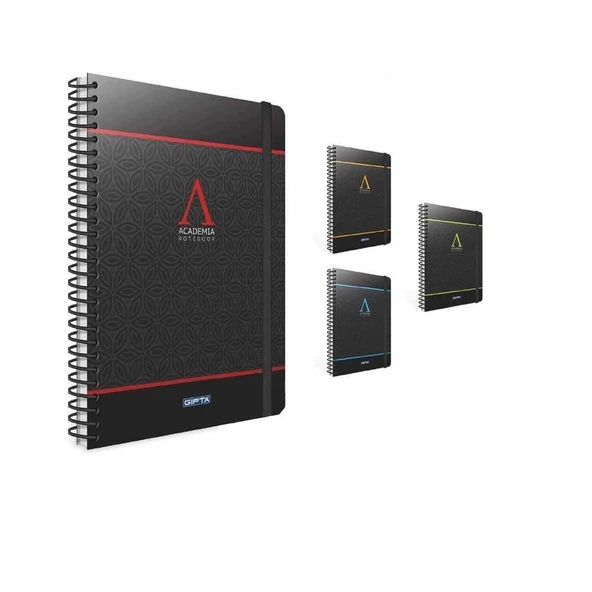 Gıpta Defter Academia Spiralli Sert Kapak A4 120 Yaprak Kareli ürün görseli 1