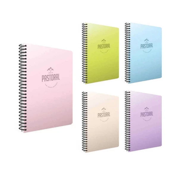 Gıpta Pastoral Defter Spiralli Plastik Kapak 17x24 72 Yaprak Kareli ürün görseli 1