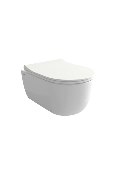 Bocchi V-tondo Rimless Kısa Asma Klozet Beyaz 1417-001-0128 Kapak Dahil ürün görseli 1