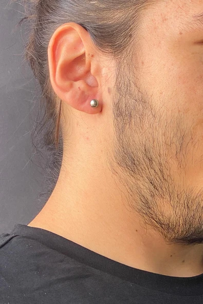 6,5 mm Doğal İnci Erkek Küpe ürün görseli 1