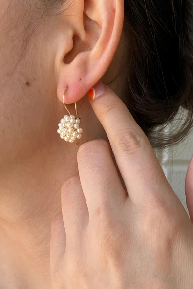 3,5 mm Doğal İnci Prenses Model Küpe ürün görseli 1
