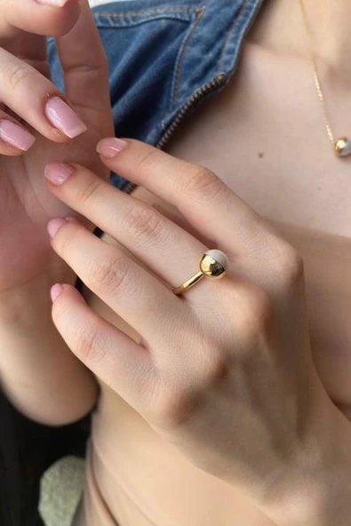 8,5 mm Tatlı Su Doğal İnci Yüzük ürün görseli 1