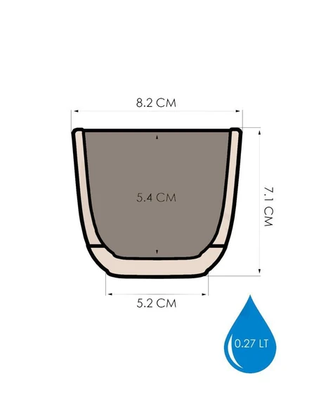 Omnipazar KRS-381 Dekoratif Plastik Mercan Kare Saksı 0.27 Litre No 1 - Resim 8