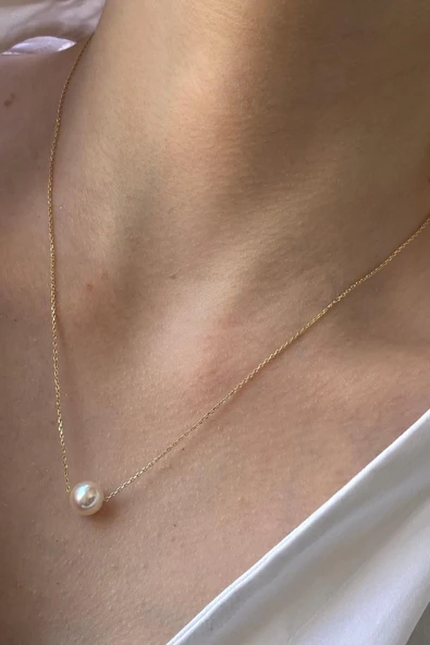 8,5 mm Akoya Doğal İnci Kolye ürün görseli 1