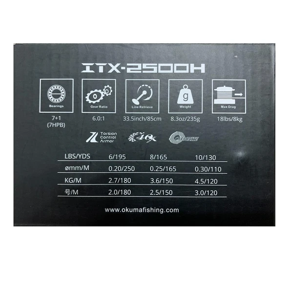 Okuma ITX-2500H 7+1BB Spin Olta Makinesi - Resim 5