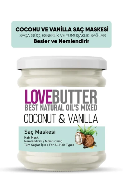 LOVE BUTTER Coconut & Vanilya Nemlendirici Saç Maskesi - ürün görseli 1